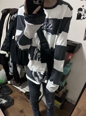 现货现发！uc非Undercover 06ss T期Archive风格子拼接印花长袖