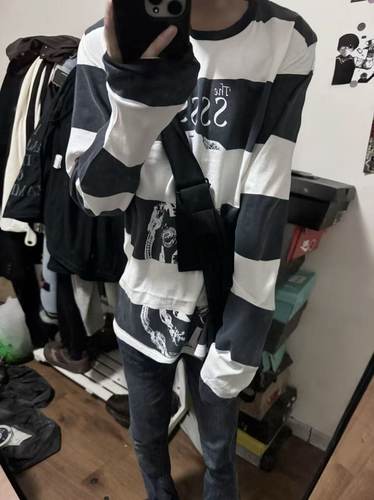 现货现发！uc非Undercover 06ss T期Archive风格子拼接印花长袖