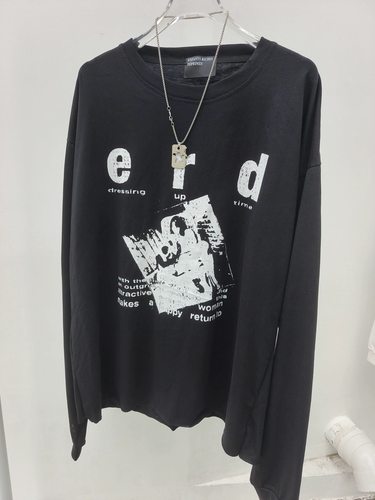 【现货】 非ERD相片人像涂鸦长袖小众显瘦帅气男女同款街头260g