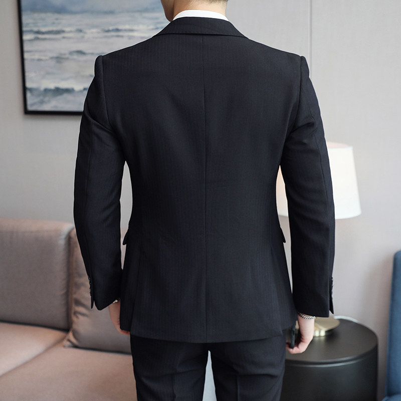 模特图男士西服套装时尚西装二件套新郎结婚礼服LJT7822P240,男装西服套装,电商D216-1