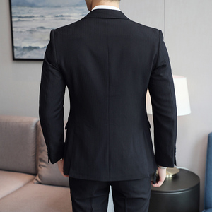 模特图男士西服套装时尚西装二件套新郎结婚礼服LJT7822P240图片
