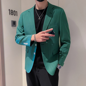模特图男士休闲西装修身韩版西服单西外套F6926P165图片