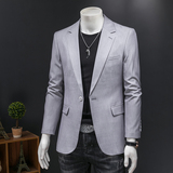 假模图-2024年秋季新款S-5XL男士休闲西装外套修身单西DX6822P165，男装西服，电商D216-1