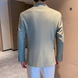 模特图男士休闲西装修身韩版西服单西外套F6921P165，男装西服，电商D216-1