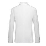 3D图-男士西服套装青果领西装三件套新郎修身结婚礼服黑6901P310，男装西服套装，电商D216-1