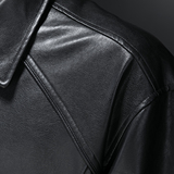 新标90白鸭绒原创设计男士短款宽松皮衣羽绒服75536P330，男装羽绒服，电商D216-1