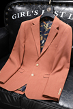 沙发图2024男士休闲西装修身西服纯色单西外套DX6941P175，男装西服，电商D216-1