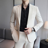 模特图男士西服套装时尚西装二件套新郎结婚礼服LJT7822P240，男装西服套装，电商D216-1
