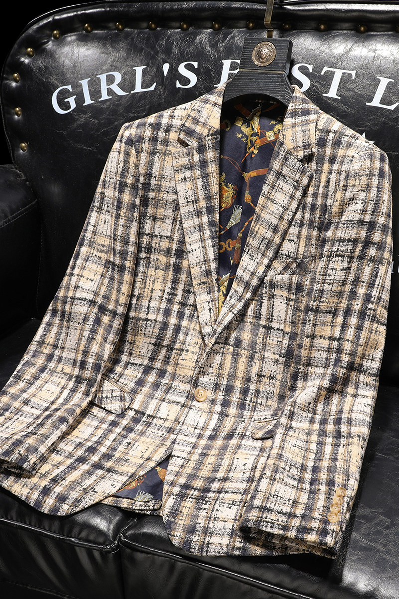 长期做货-沙发图2024男士休闲西装修身西服单西外套DX6956P185,男装西服,电商D216-1