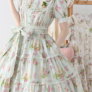 【尾款中】六月时光原创郁见桃园lolita宽松OP麻袋裙JSK