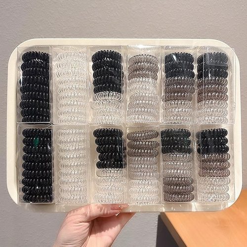 9件套~发绳扎马尾简约气质头绳无痕电话线发圈高弹力皮筋