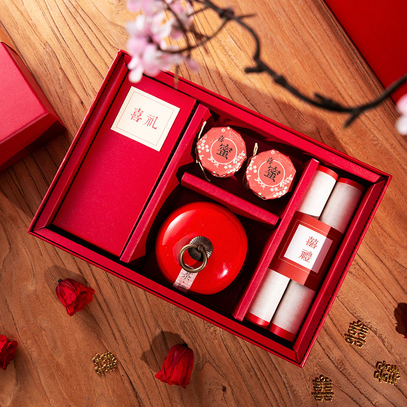 创意中式回礼伴手礼女伴娘成品礼盒婚礼喜糖礼盒装结婚糖盒中国风