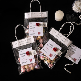 结婚糖盒袋2025新款糖果手提袋婚礼高级创意回礼喜糖包装袋子空袋