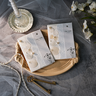 誓言卡手写高级立体折页结婚书致辞婚礼小众简约新郎新娘告白本