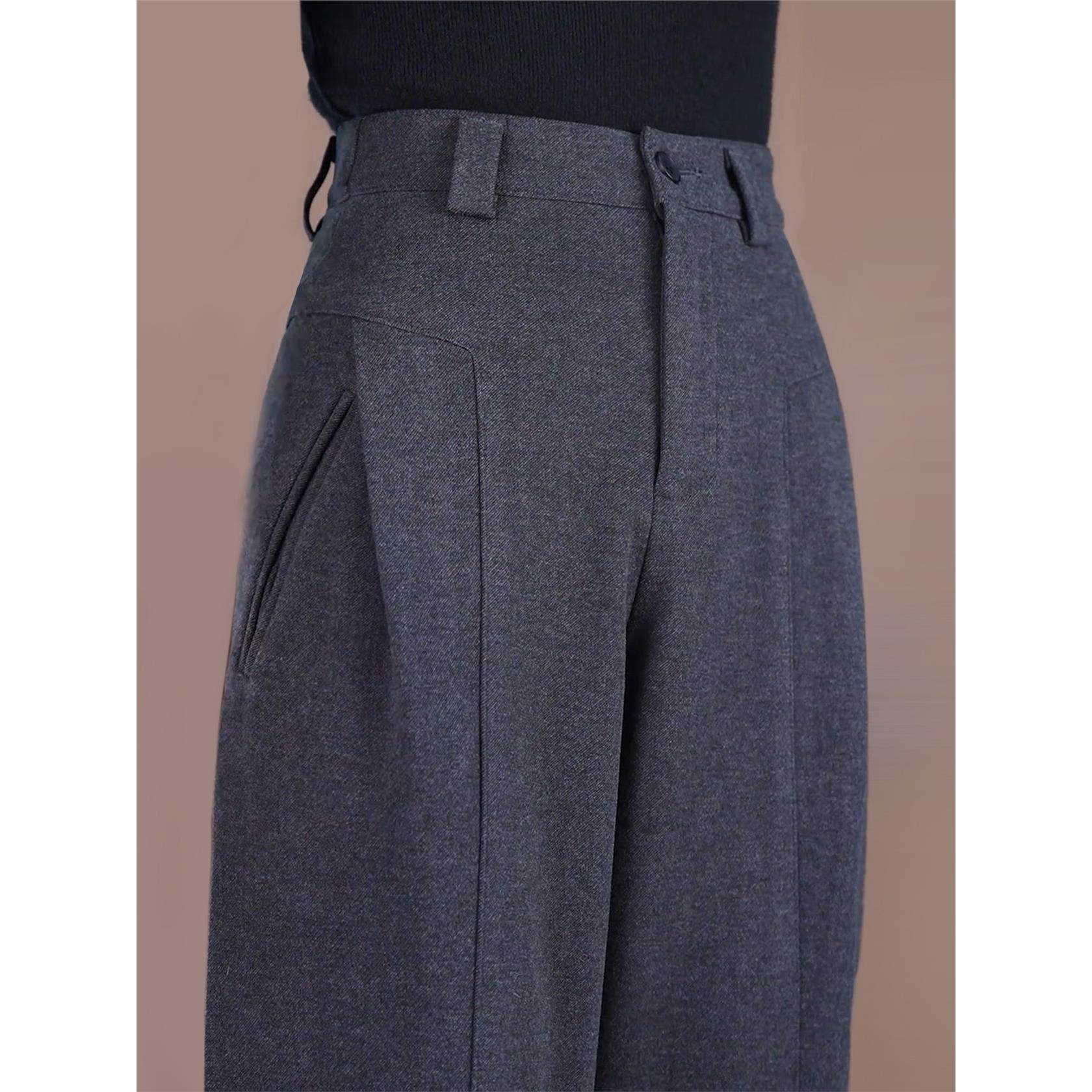 灰色西装阔腿裤女2025新款秋冬高级感垂感显瘦休闲裤弯刀毛呢裤子,个性定制/设计服务/DIY,棉服工装,淘宝优惠券,粉丝福利购,淘宝优惠卷