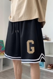 ！22夏季新款宽松大码港风大G短裤篮球裤DK1917-P25控39，男装牛仔裤，星座508（原C305）