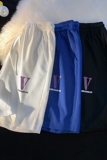 ！22夏季新款宽松大码港风紫色v华夫格短裤DK1311-P25控39，男装牛仔裤，星座508（原C305）