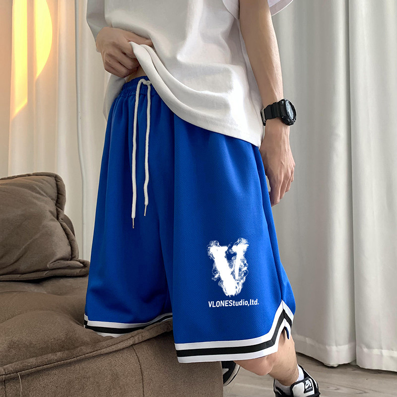 ！22夏季新款宽松大码港风烟雾v短裤篮球裤DK1932-P25控39,男装牛仔裤,星座508（原C305）
