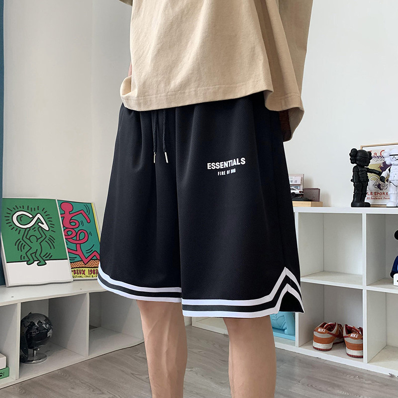！22夏季新款宽松大码港风ess英文短裤篮球裤DK1901  P25控38图片