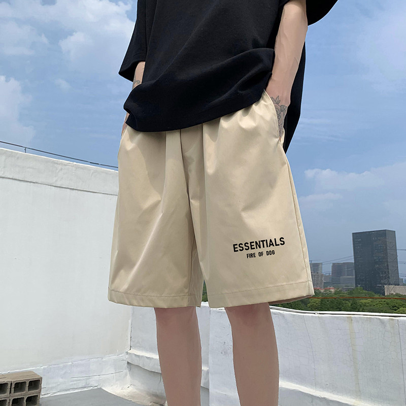 ！22夏季新款宽松大码港风ess英文短裤冰丝短裤DK1606P20,男装牛仔裤,星座508（原C305）