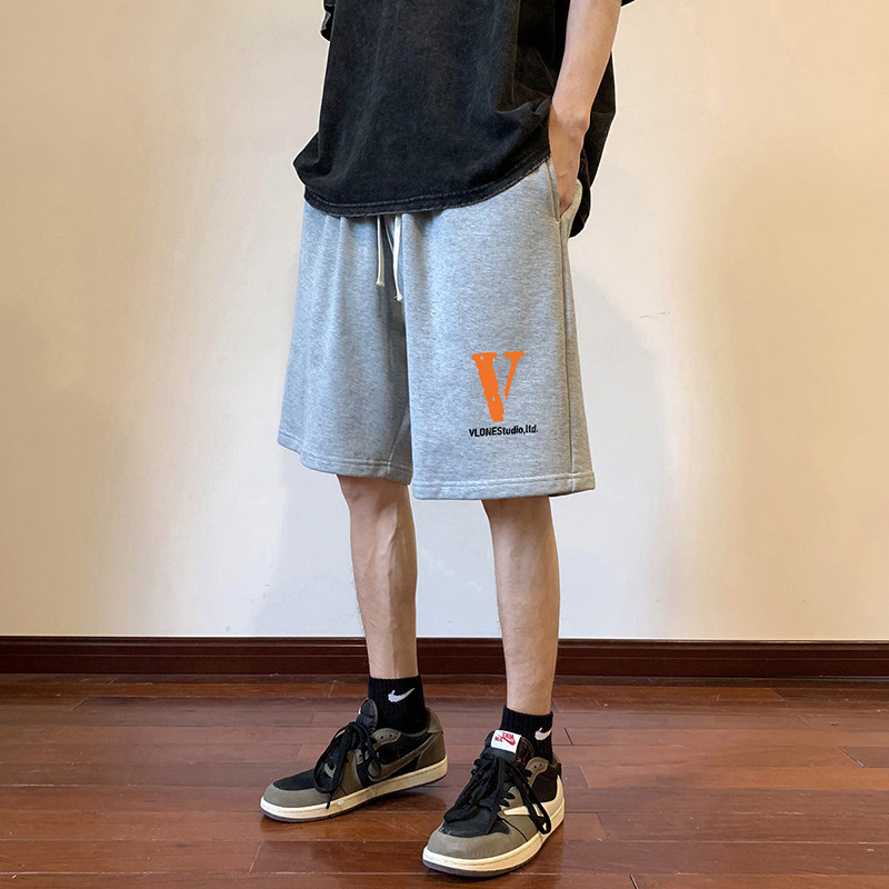 ！22夏季新款宽松大码港风橙色v短裤卫裤DK1712-P35控49,男装牛仔裤,星座508（原C305）