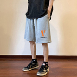 ！22夏季新款宽松大码港风橙色v短裤卫裤DK1712-P35控49，男装牛仔裤，星座508（原C305）