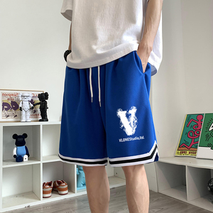 ！22夏季新款宽松大码港风烟雾v短裤篮球裤DK1932-P25控39图片