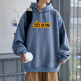 21秋季新款港风DREW字母松大码OVERSIZE男女休闲连帽卫衣P35-控48，男装卫衣，星座508（原C305）