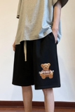 ！22夏季新款宽松大码港风小熊短裤卫裤DK1705-P35控49，男装牛仔裤，星座508（原C305）