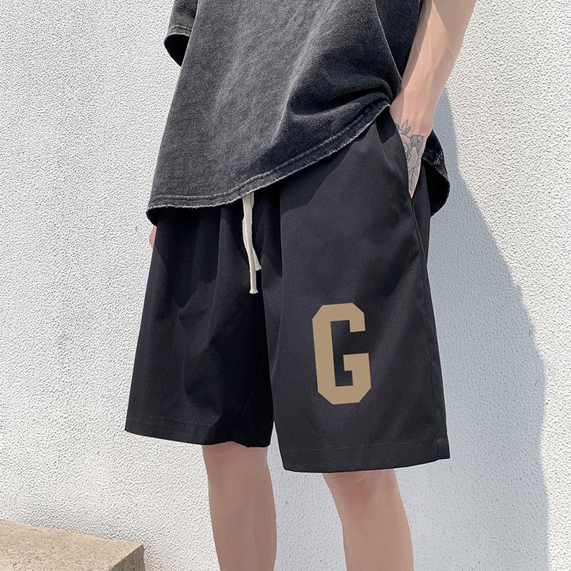！22夏季新款宽松大码港风大G短裤冰丝短裤DK1617P20,男装牛仔裤,星座508（原C305）