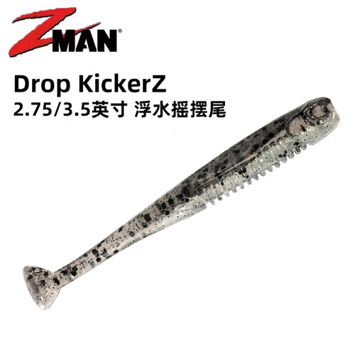 ZMAN浮水摇摆尾T尾鲈鱼竞技软饵