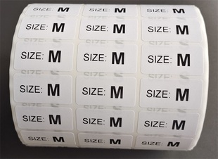 现做尺码标签贴纸现货服装码数贴数字号码不干胶衣服大小码数标贴