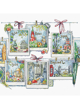 DMC绣线小小鱼十字绣套件 C1498世界风景精准印花照片图手工刺绣