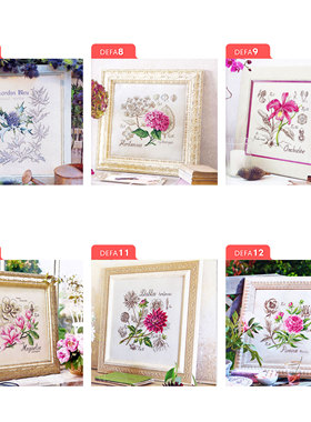 R线DIY套件小小鱼十字绣植物花卉阴影花系列DEFA7-12玉兰绣球花