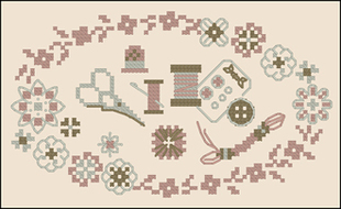 DMC绣线小小鱼十字绣 A929缝纫小图精准印花手工DIY简约套件