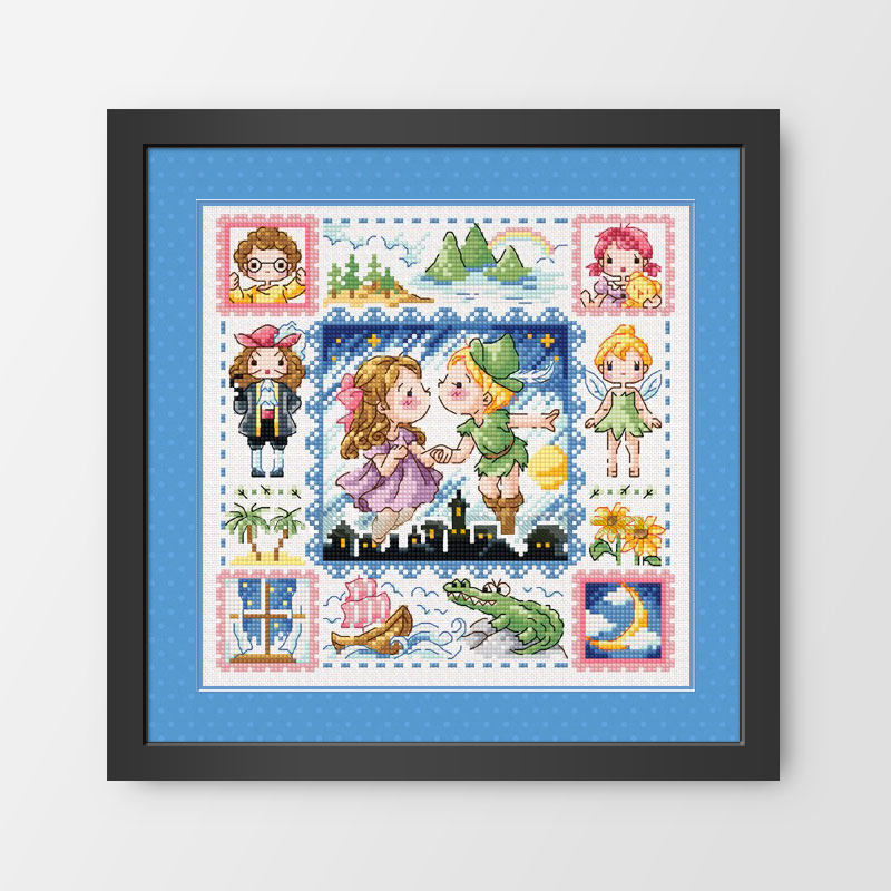 小小鱼dmc绣线十字绣套件 韩式soda-so3232童话系列彼得潘卡通图