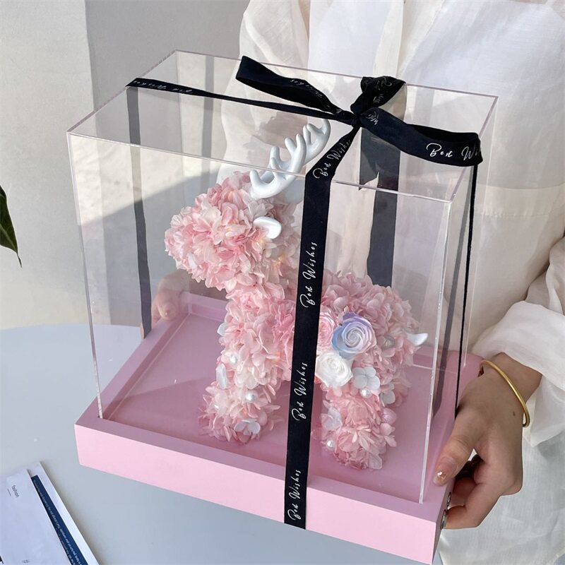 情人节告白生日礼物永生花麋鹿