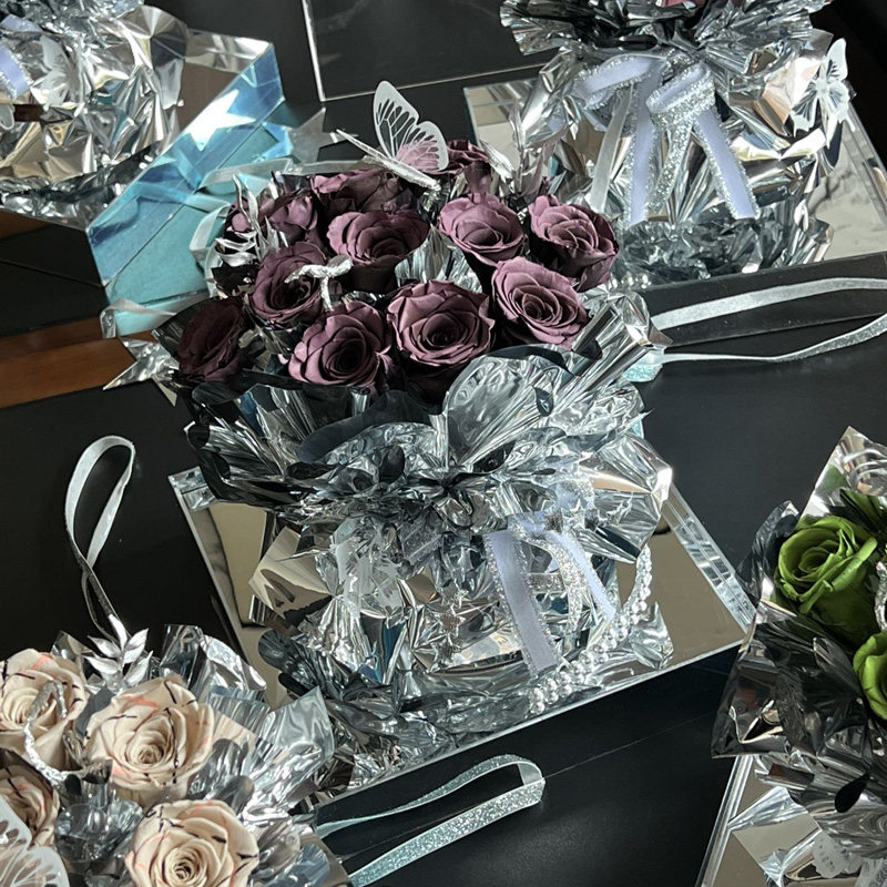 圣诞平安夜送礼极光玫瑰花盒永生花系列送女朋友求婚告白纪念日花