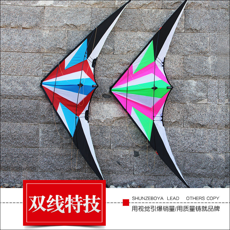 潍坊新款2.4米树脂杆双线运动特技龙吟风筝新手国潮中国风