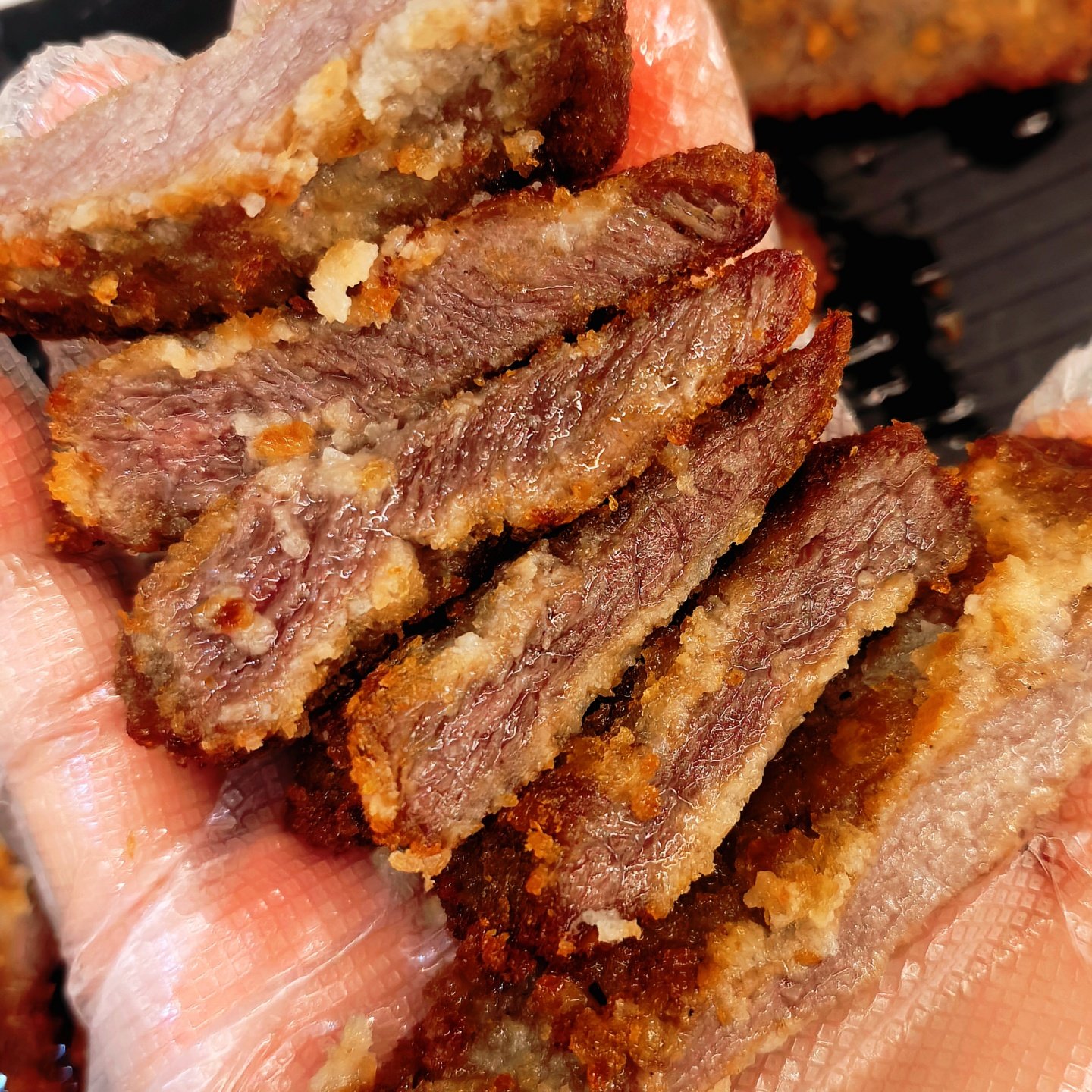 小时候吃的那种五香味道的纯牛肉做的牛排清真食品炸货夜宵怀旧