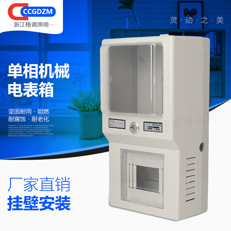 机械带锁电表箱塑料单相明装
