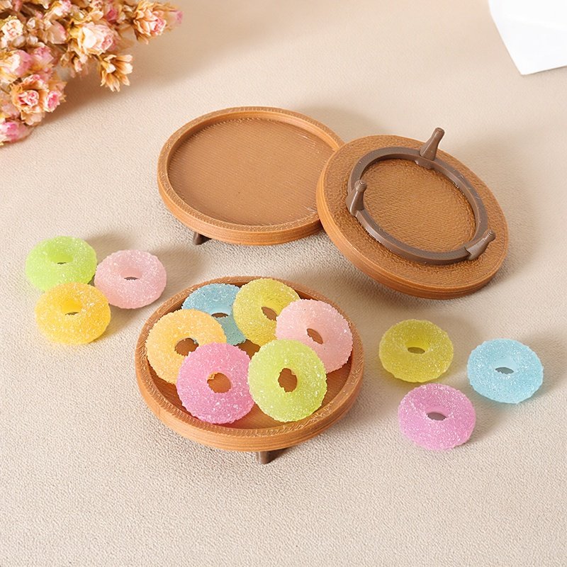 仿真娃娃屋糖果托盘桌模型摆件