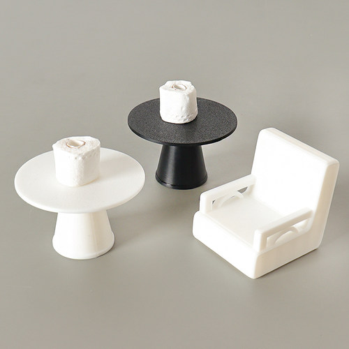 娃娃屋迷你仿真桌椅卷纸模型摆件