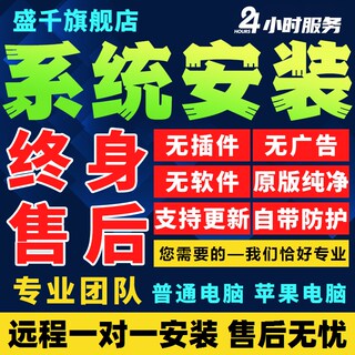 远程安装重装系统win7/10/11双系统电脑mac苹果笔记本虚拟机8维修