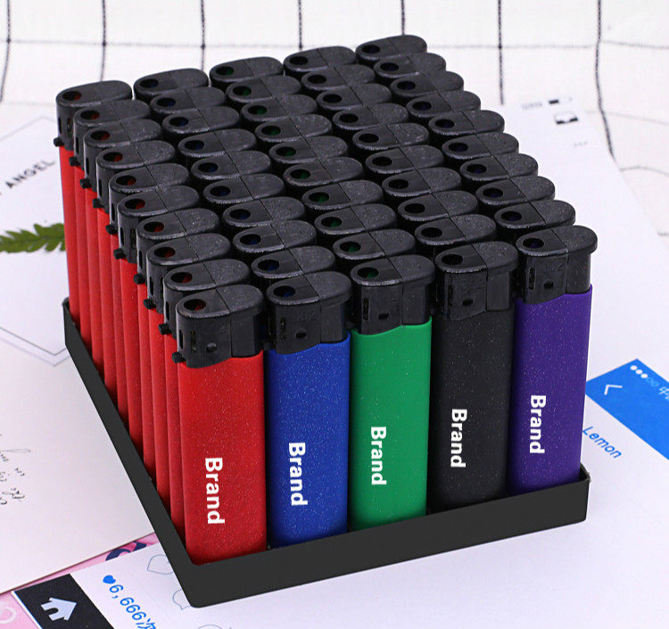 brand001磨砂加厚防爆明火打火机