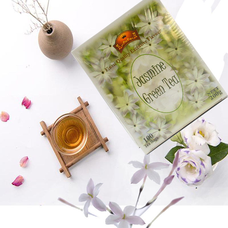 安博斯斯里兰卡锡兰茉莉风味绿茶茶包奶茶店专用基底茶2gx100小包