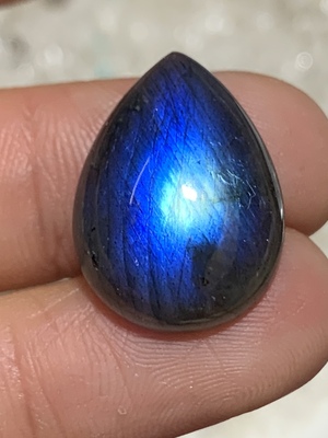 拉长石吊坠水滴20*15裸石蓝彩虹戒面编绳绕线手工diy芬兰矿印度紫