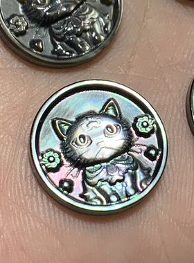 彩贝十二星座圆形吊坠裸石切面吊坠彩虹戒面编绳绕线手工diy镶嵌