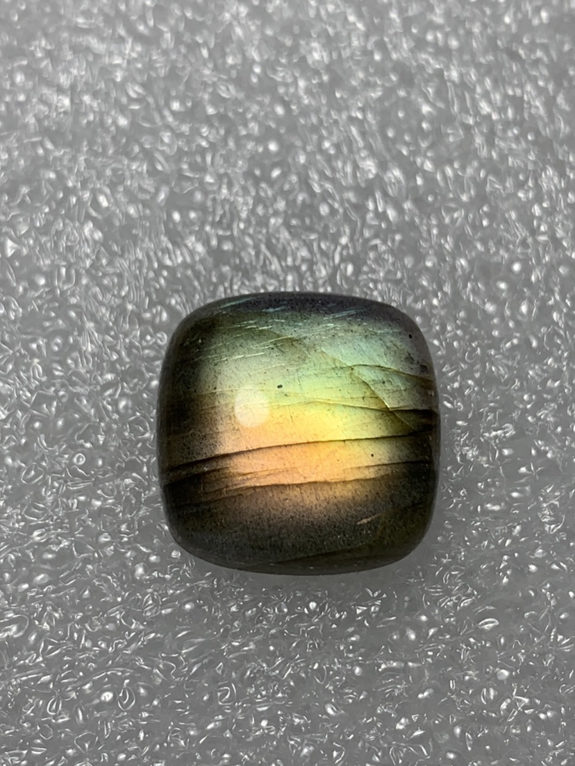 拉长石吊坠长形方块灰月光精品手