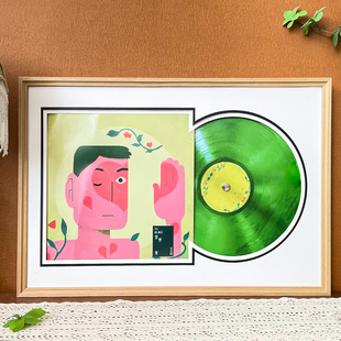 方大同专辑展示相框装裱框防尘收藏相框黑胶唱片展示可挂墙收纳